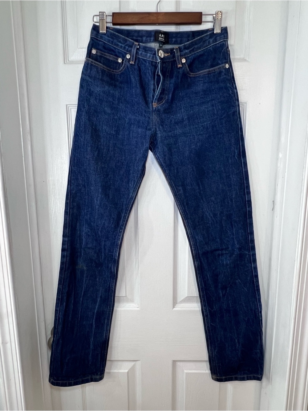 A.P.C. Petit  Standard Slim Fit Selvegde Denim Jeans Size 28 Dark Blue APC